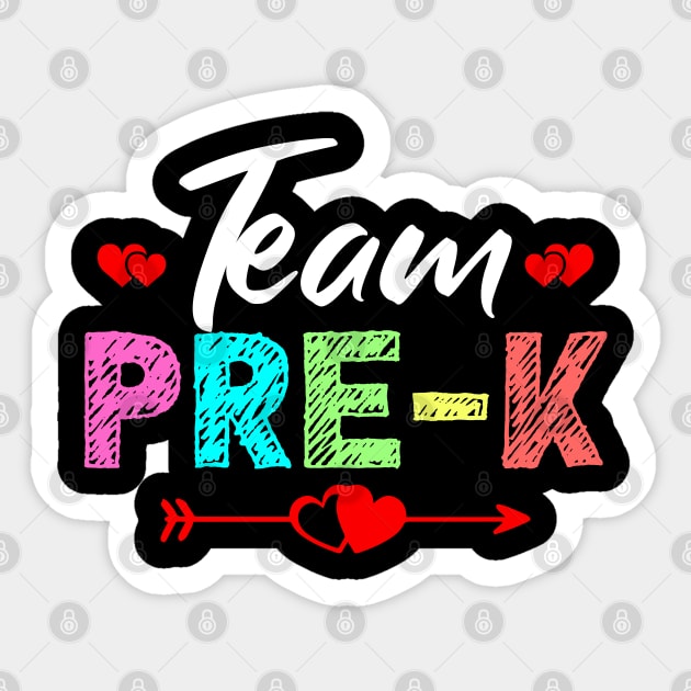 Team Pre-K Teacher Sticker by DragonTees